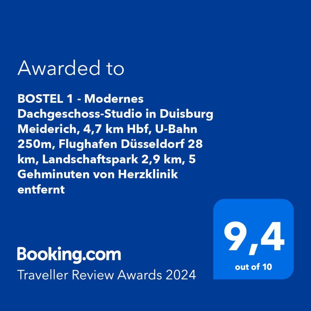 Bostel 1 - Modernes Dachgeschoss-Studio In Duisburg Meiderich, 4,7 Km Hbf, U-Bahn 250M, Flughafen Duesseldorf 28 Km, Landschaftspark 2,9 Km, 5 Gehminuten Von Herzklinik Entfernt Exterior foto